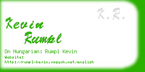 kevin rumpl business card